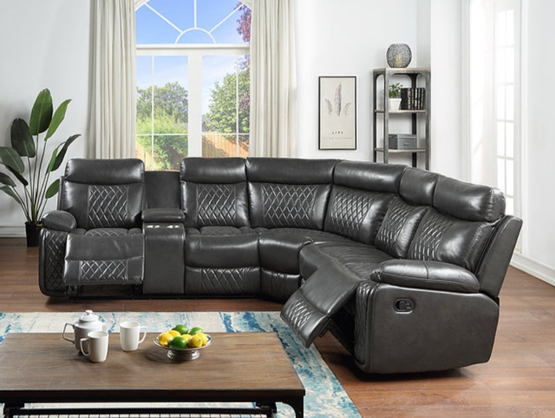 Texas Star Gray Reclining  Sectional S7262