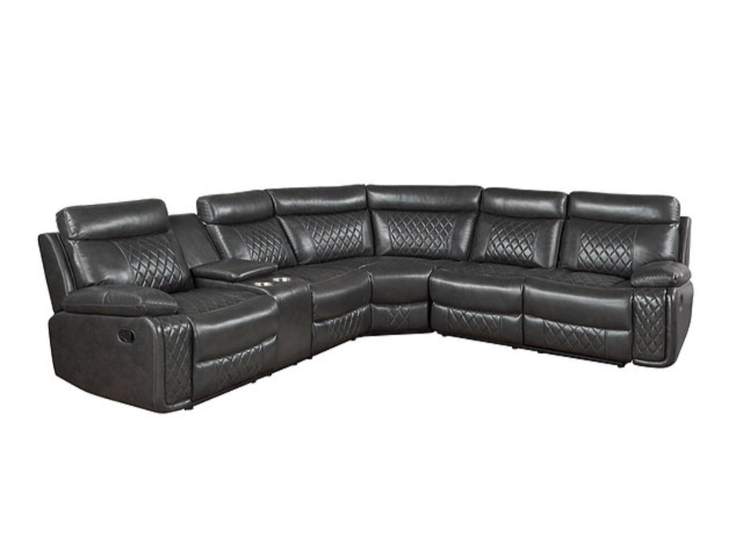 Texas Star Gray Reclining  Sectional S7262