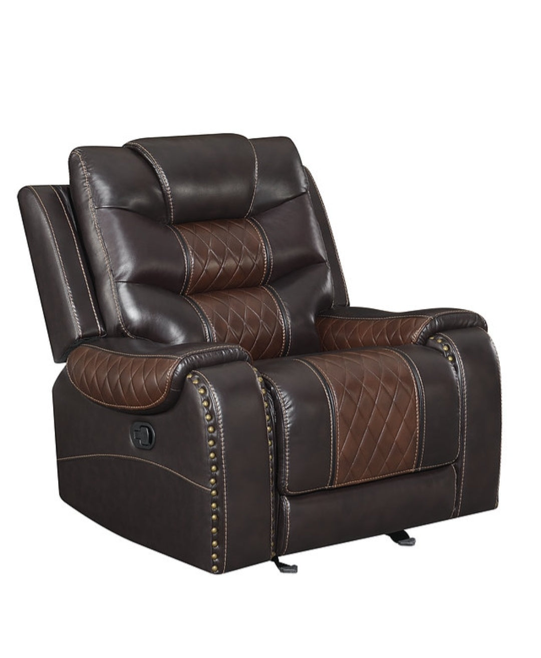 Phoenix 2Tone Brown 3pc Reclining Set S1987