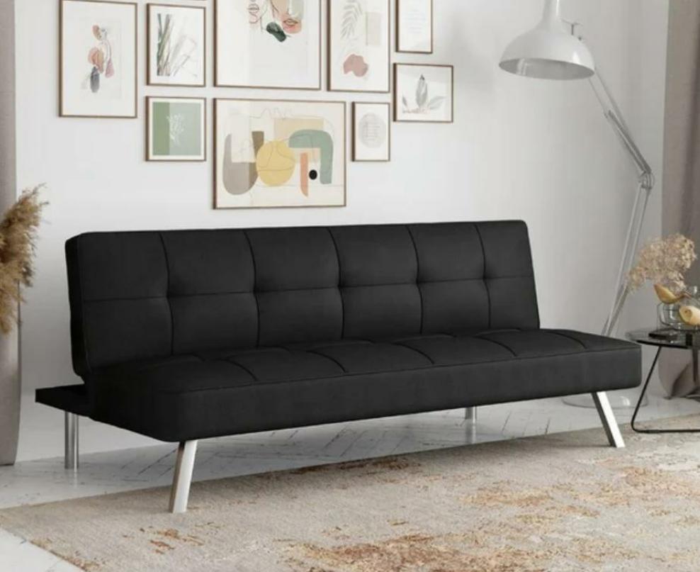 Gabby Black  Linen Futon