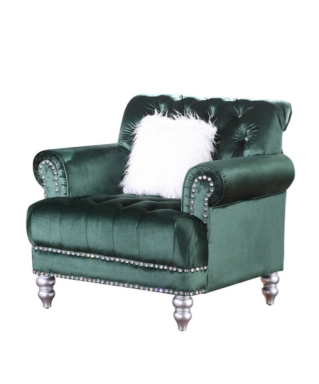 Royal Green  Velvet Sofa and Loveseat S6116