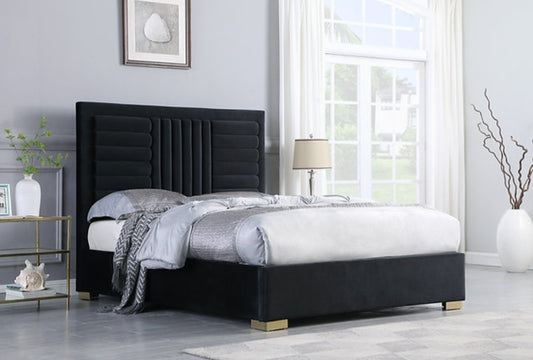 Anita Black Queen Platform Bed B820