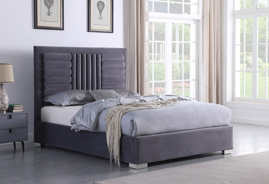 Anita Grey King Platform Bed B820