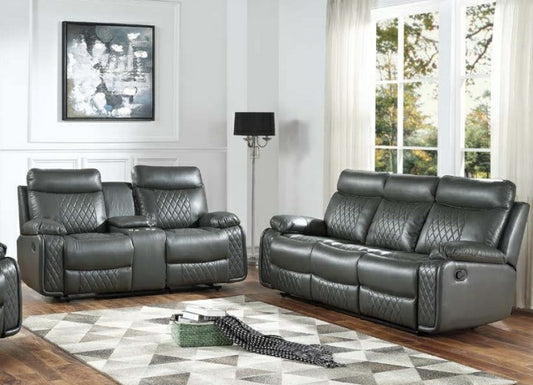 Socorro Gray  Reclining Sofa and Loveseat 9599