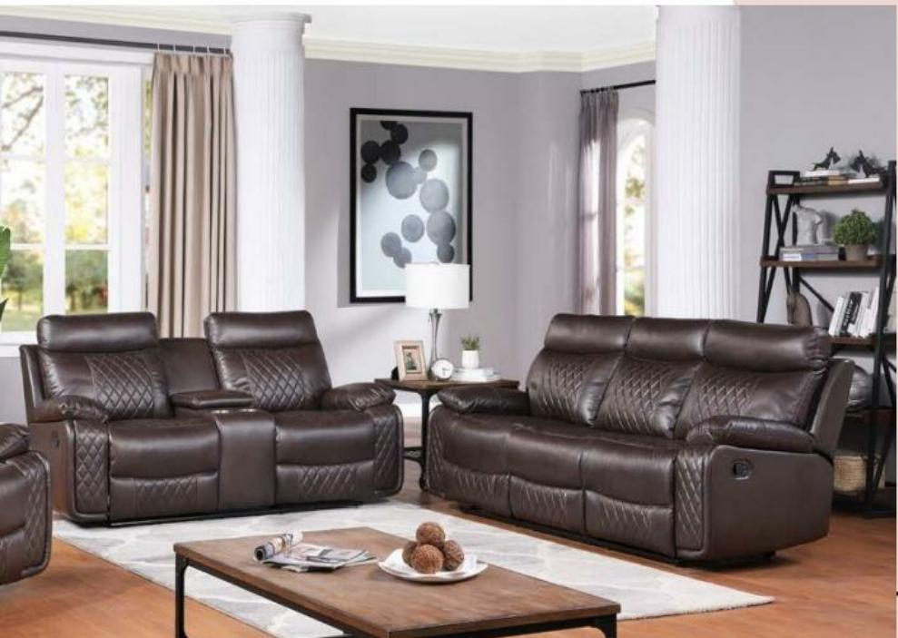 Socorro Brown Reclining Sofa and Loveseatl 9599