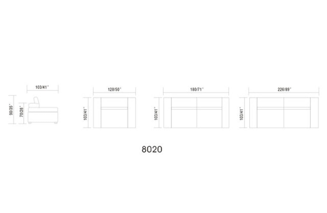 Soho White LEATHER MATCH Sofa and Loveseat S8020