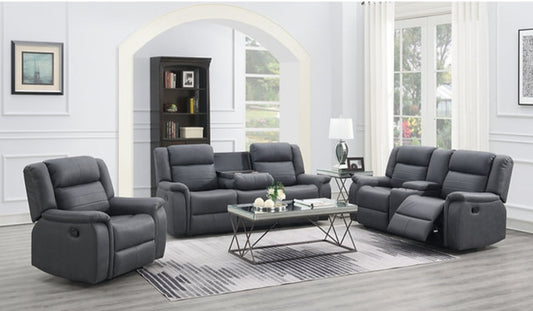 Max Grey 3pc Reclining Set S7330