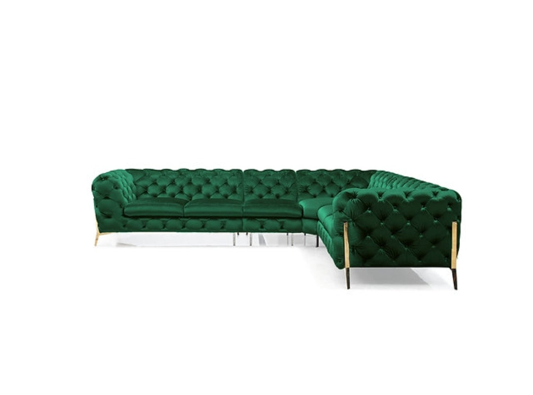 Lori Green Velvet Sectional MI 1346A