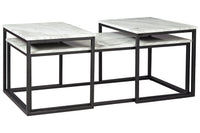 Donnesta Gray/Black 3pc Table Set T182