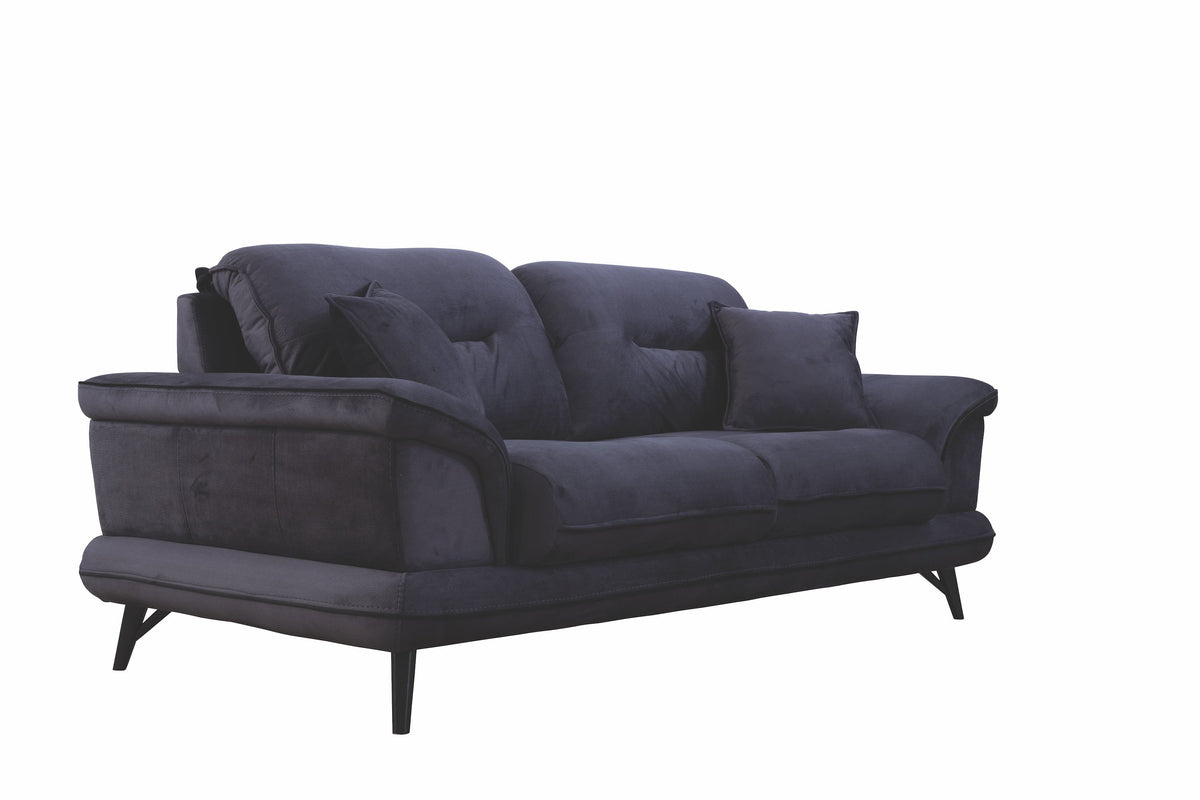 Violet Navy Blue Sofa and Loveseat