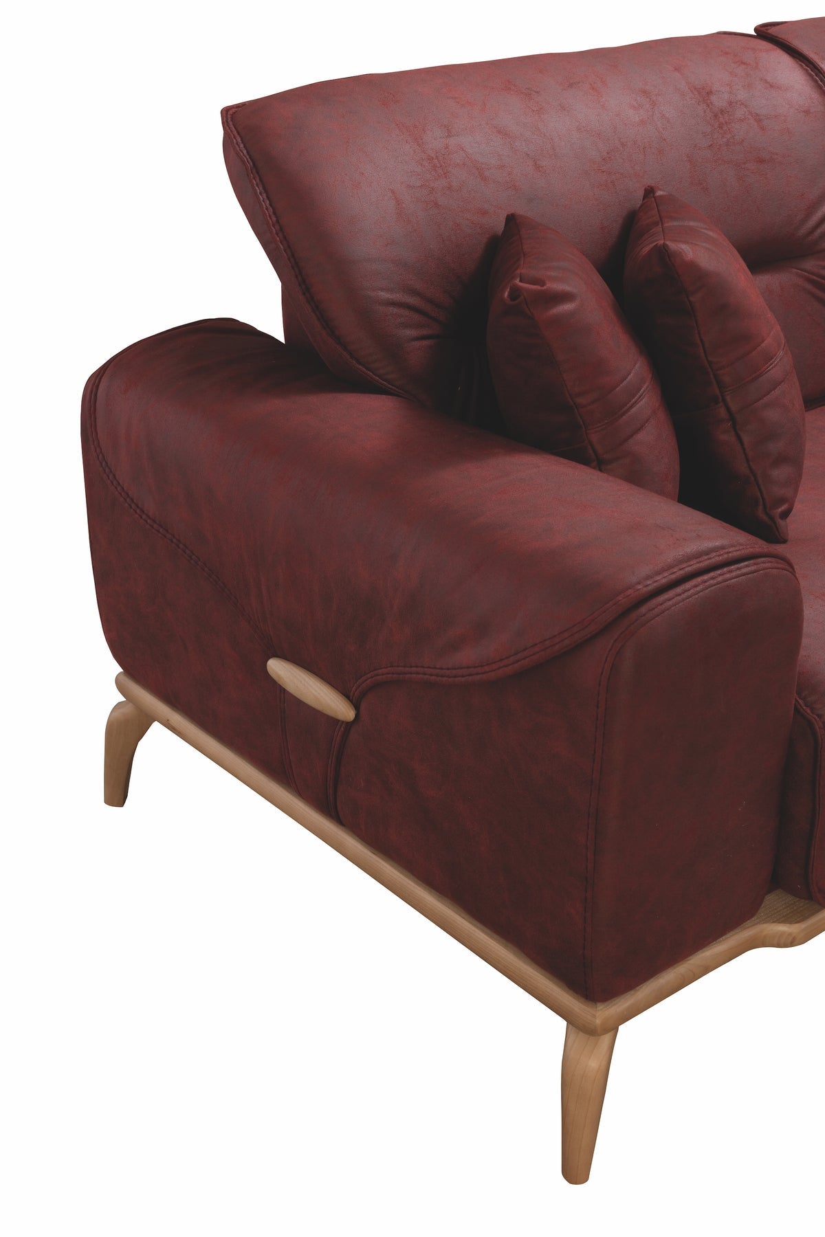 Oslo Burgundy Leather Sofa & Loveseat -