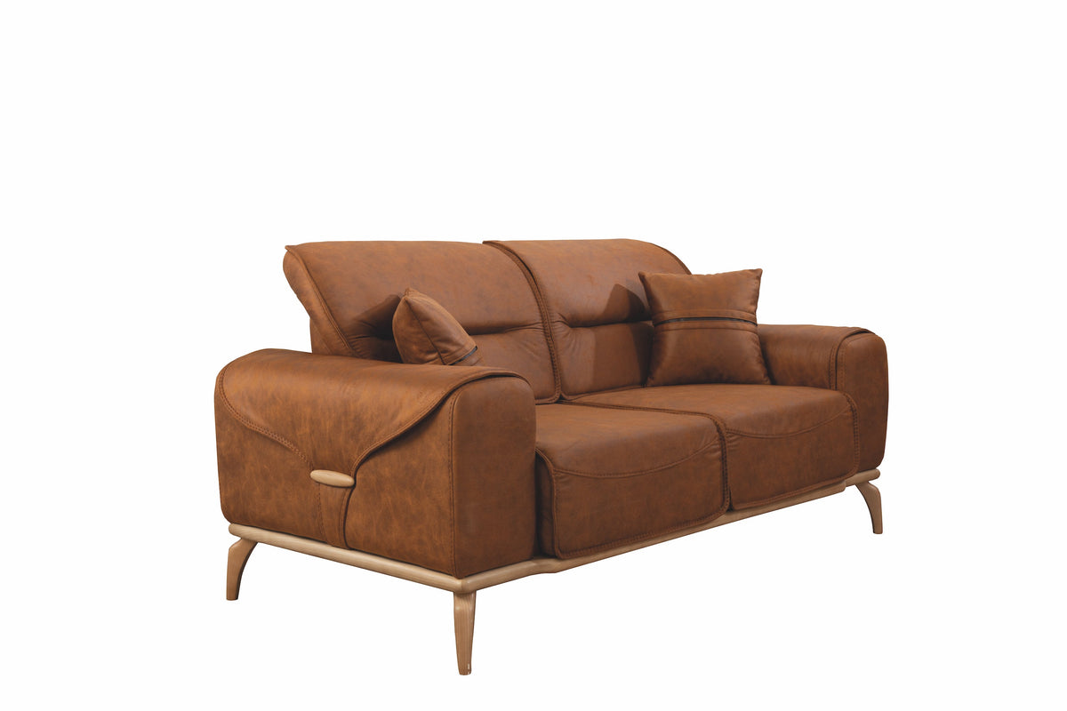 Oslo Taba Leather Sofa & Loveseat -