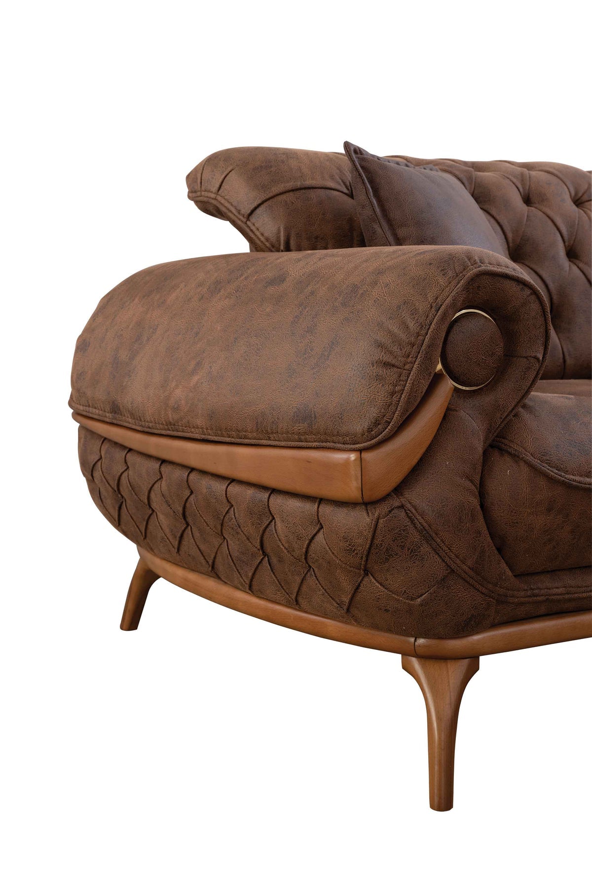 Boston Dark Brown Leather Sofa & Loveseat