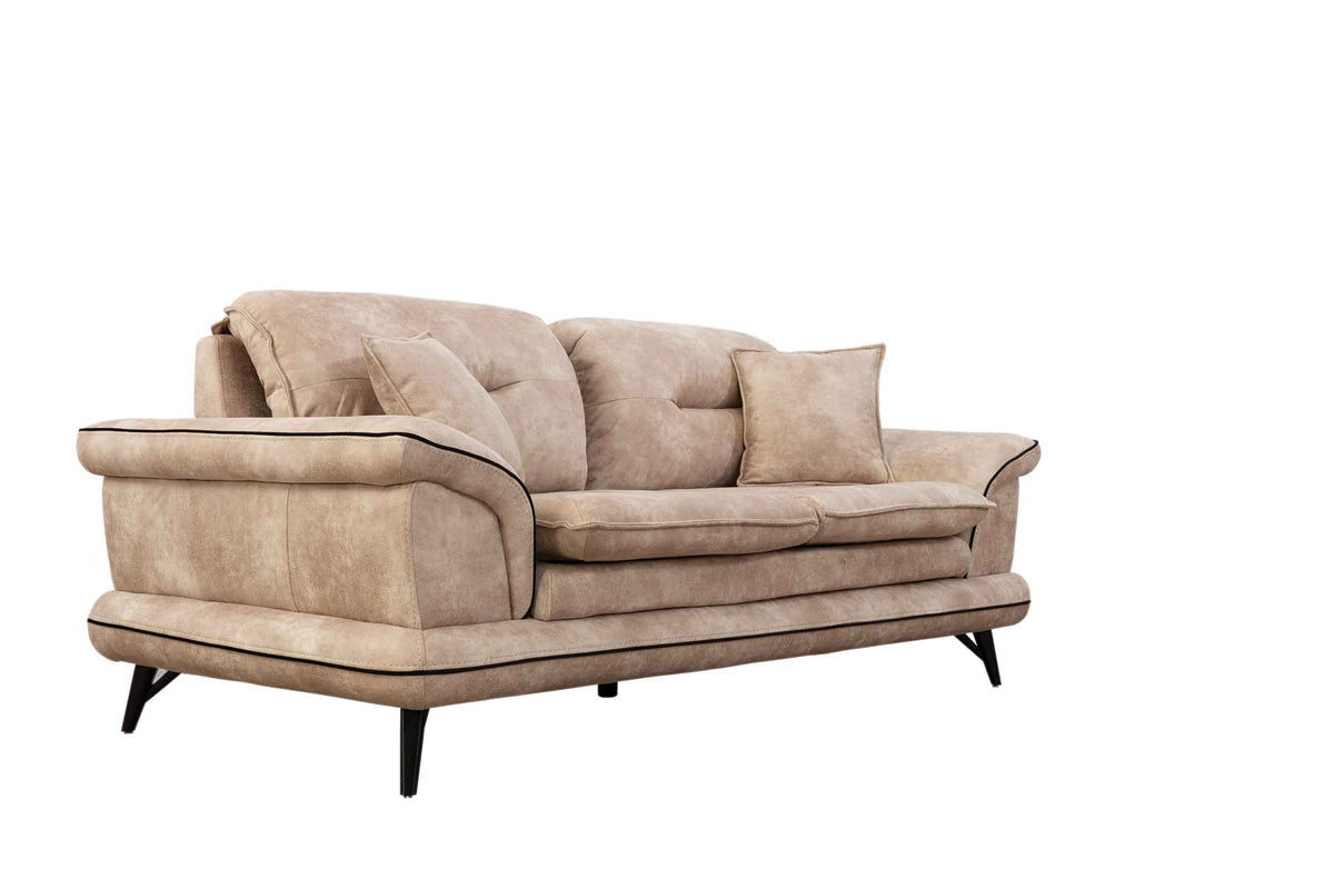 Violet Beige Sofa & Loveseat