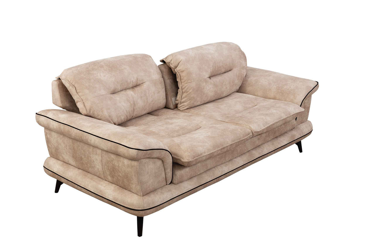 Violet Beige Sofa & Loveseat