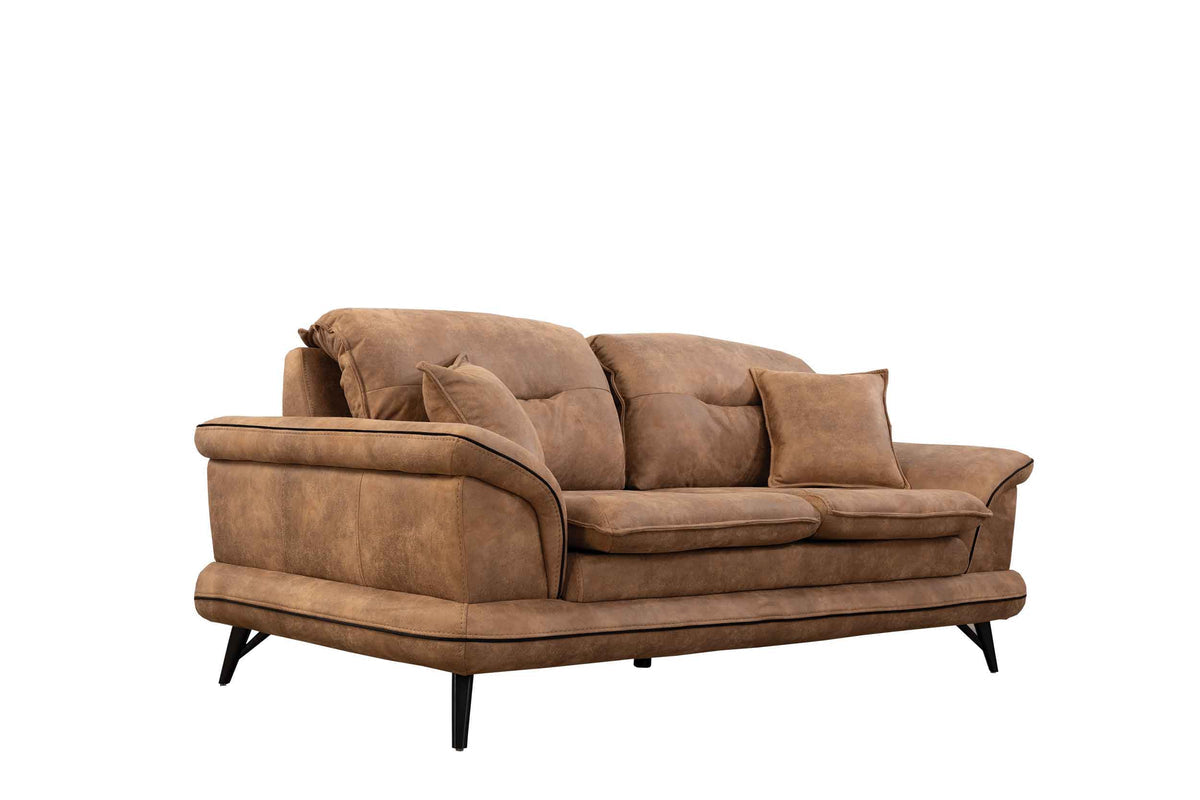 Violet Cappuccino Sofa & Loveseat