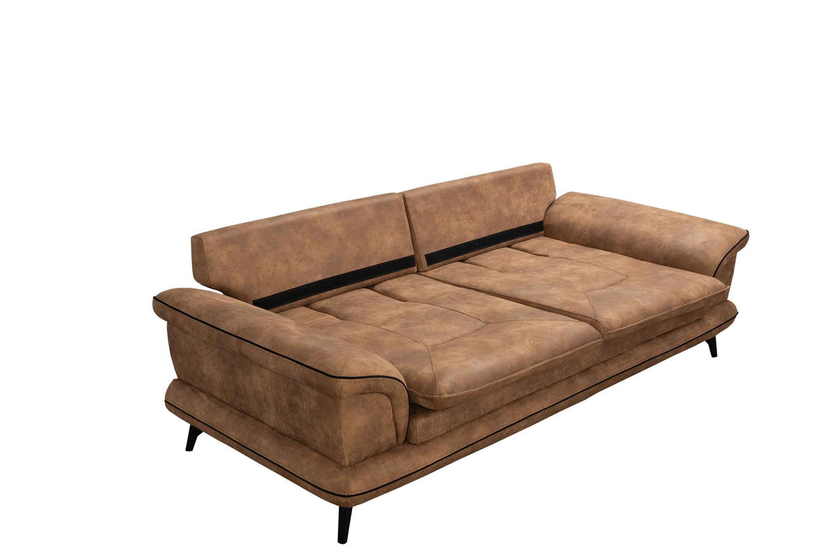 Violet Cappuccino Sofa & Loveseat