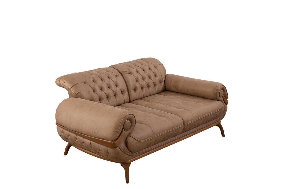 Boston Cappuccino Leather Sofa & Loveseat