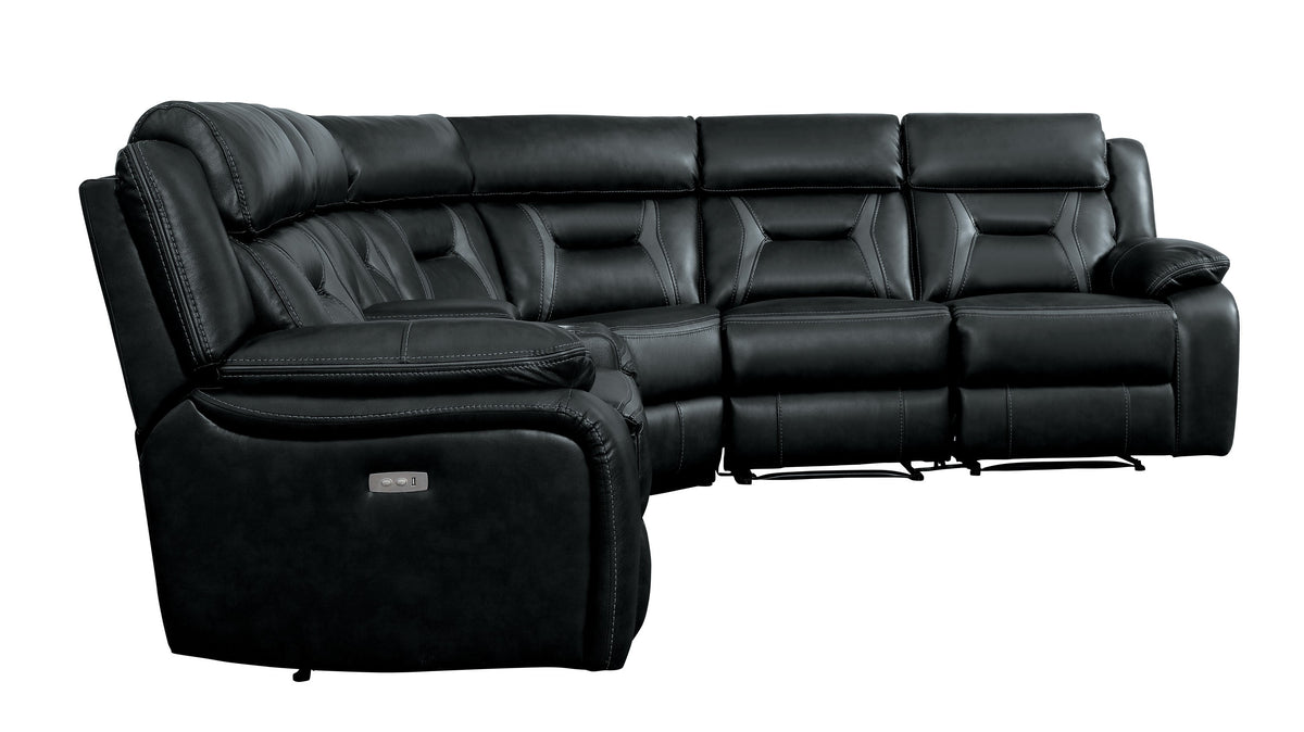 Amite Dark Gray  POWER Reclining Sectional | 8229