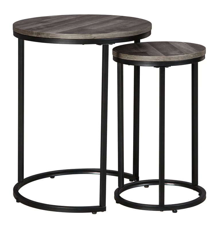 Briarsboro Black/Gray Accent Table (Set of 2)   A4000231