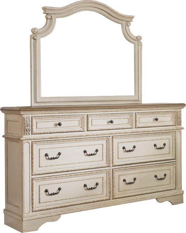 Realyn Chipped White Bedroom Set B743