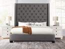 Debbie Queen Gray Panel Bed SH229