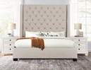 Debbie Queen Khaki Panel Bed SH229