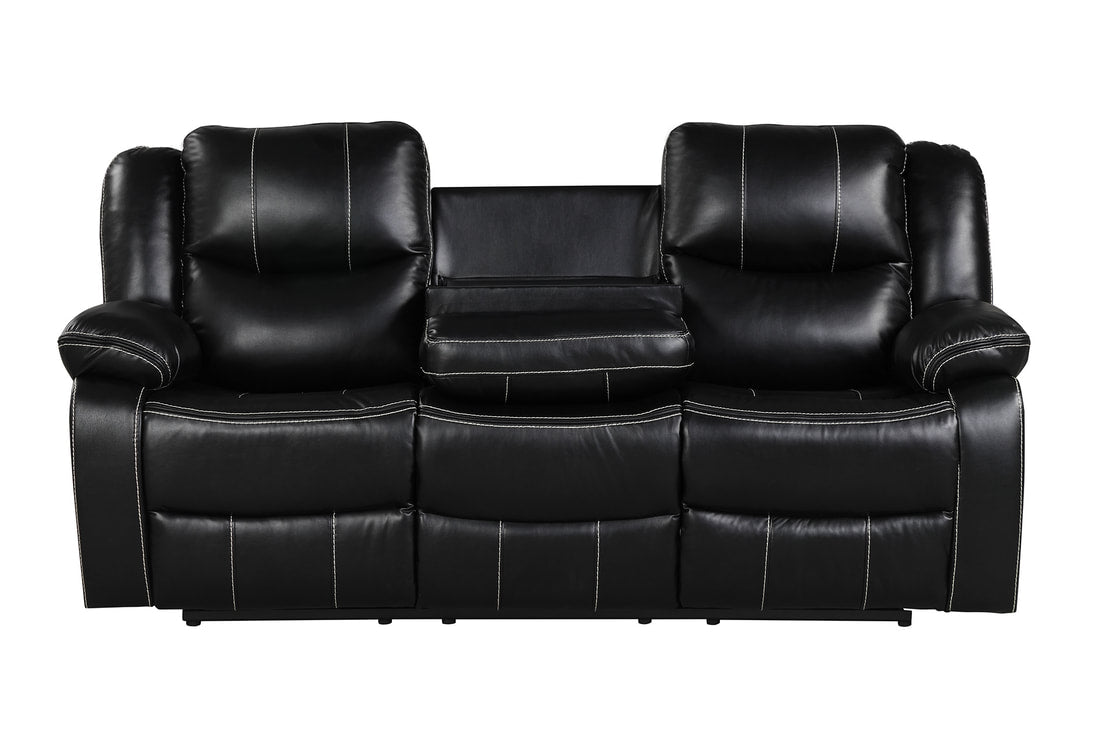 Carter Black PU  3pc Reclining Set