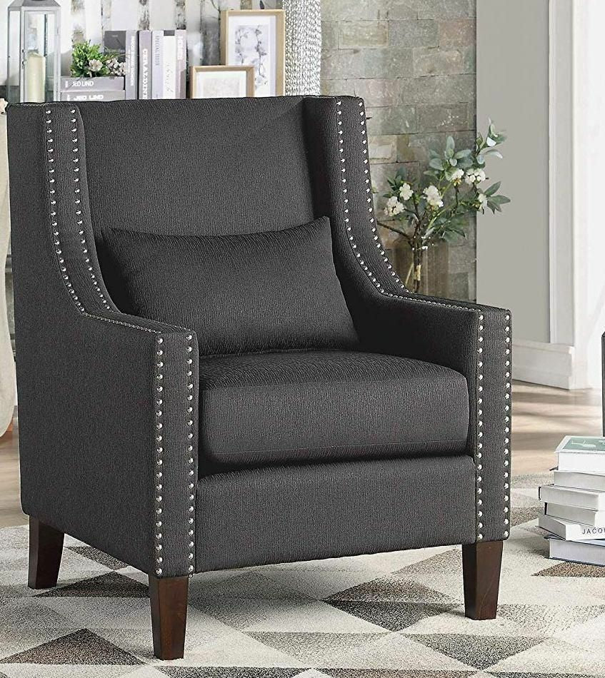 Keller Dark Gray Accent Chair 1114