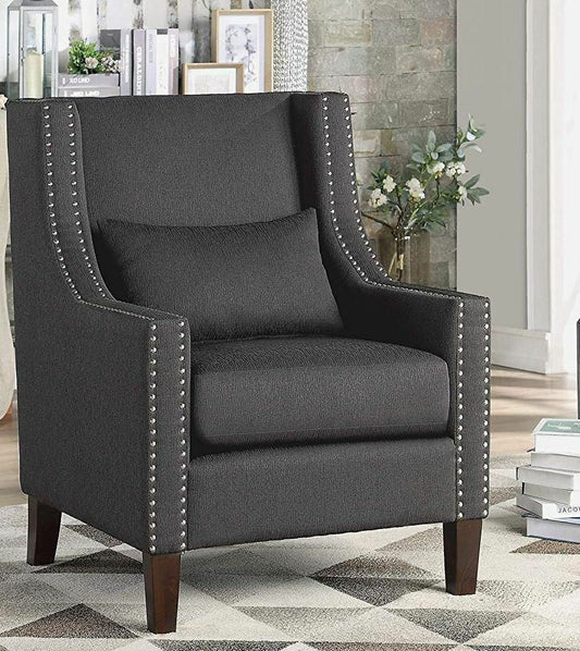 Keller Dark Gray Accent Chair 1114