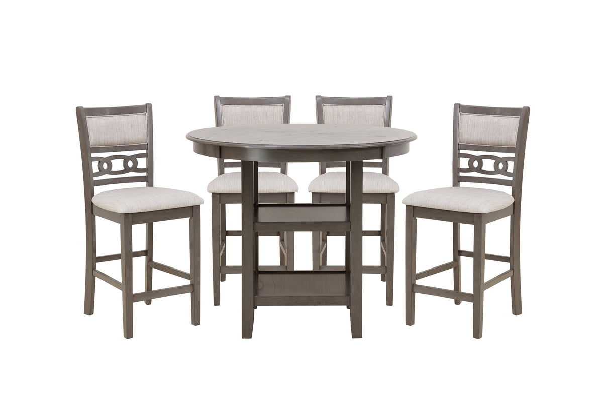 Mia Gray 5pc Counter Height Set SH1155