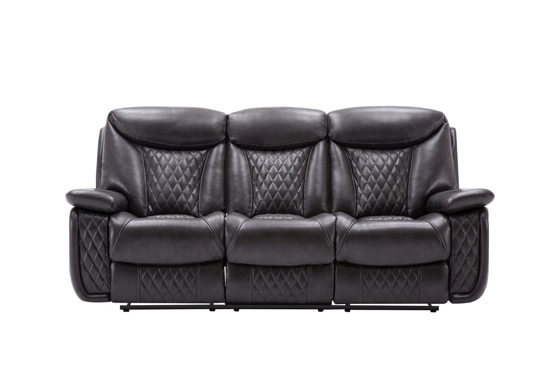 Chanel Gray 3pc Reclining Living Room Set