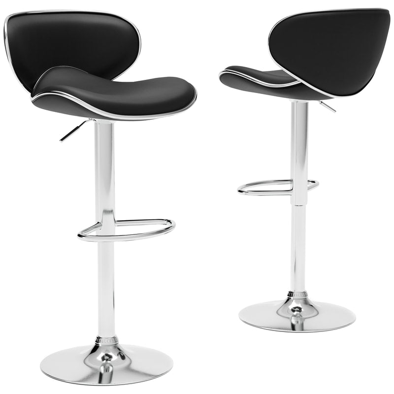 Pollzen Black Barstool Set (Set of 2 )D121-530