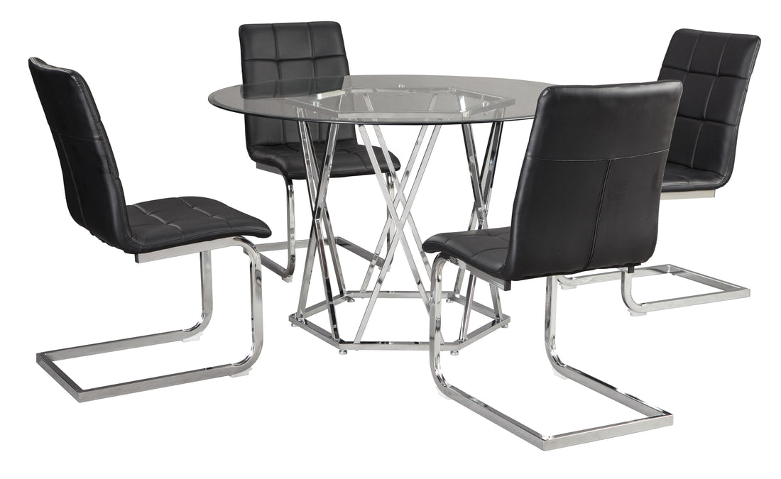 Madarene Black 5pc  Dining Set D275-01