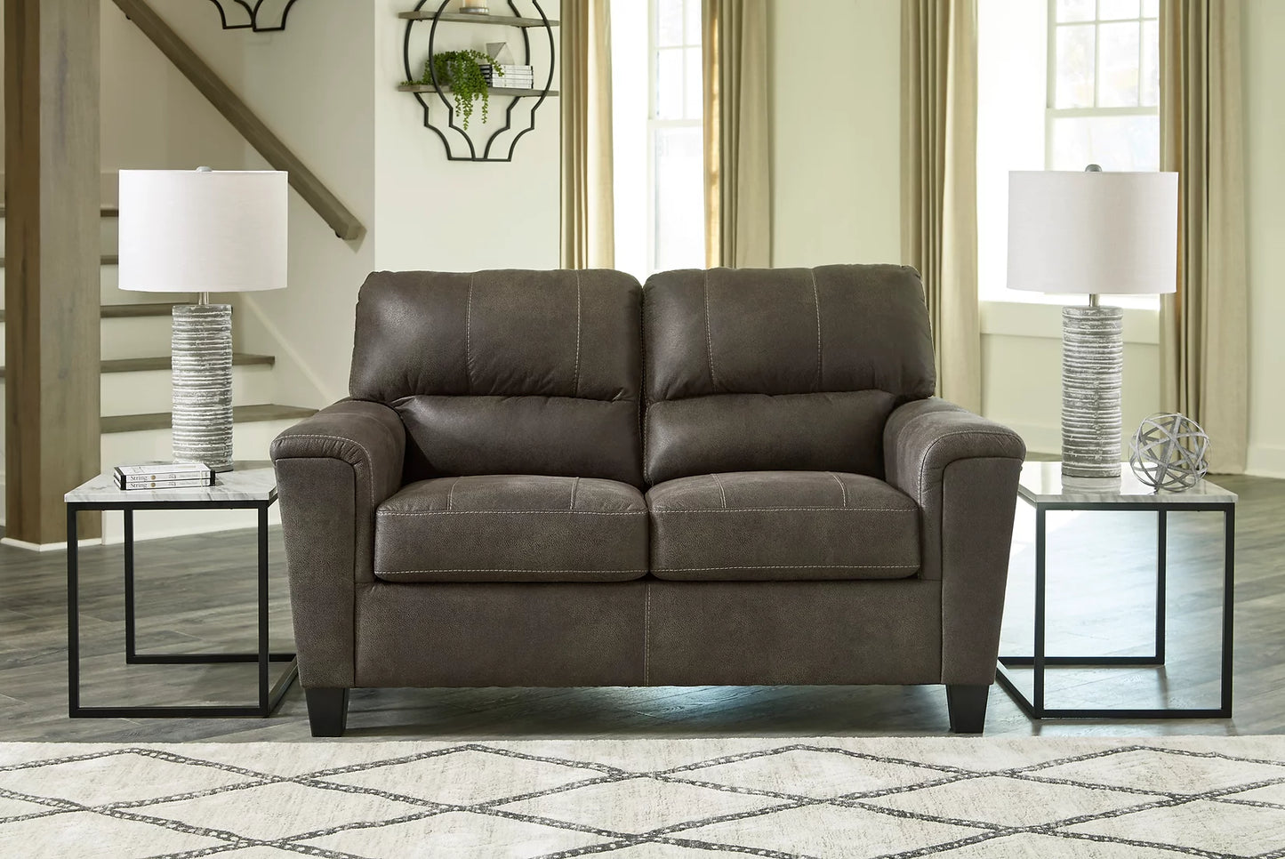 Navi Smoke Sofa and Loveseat 94002