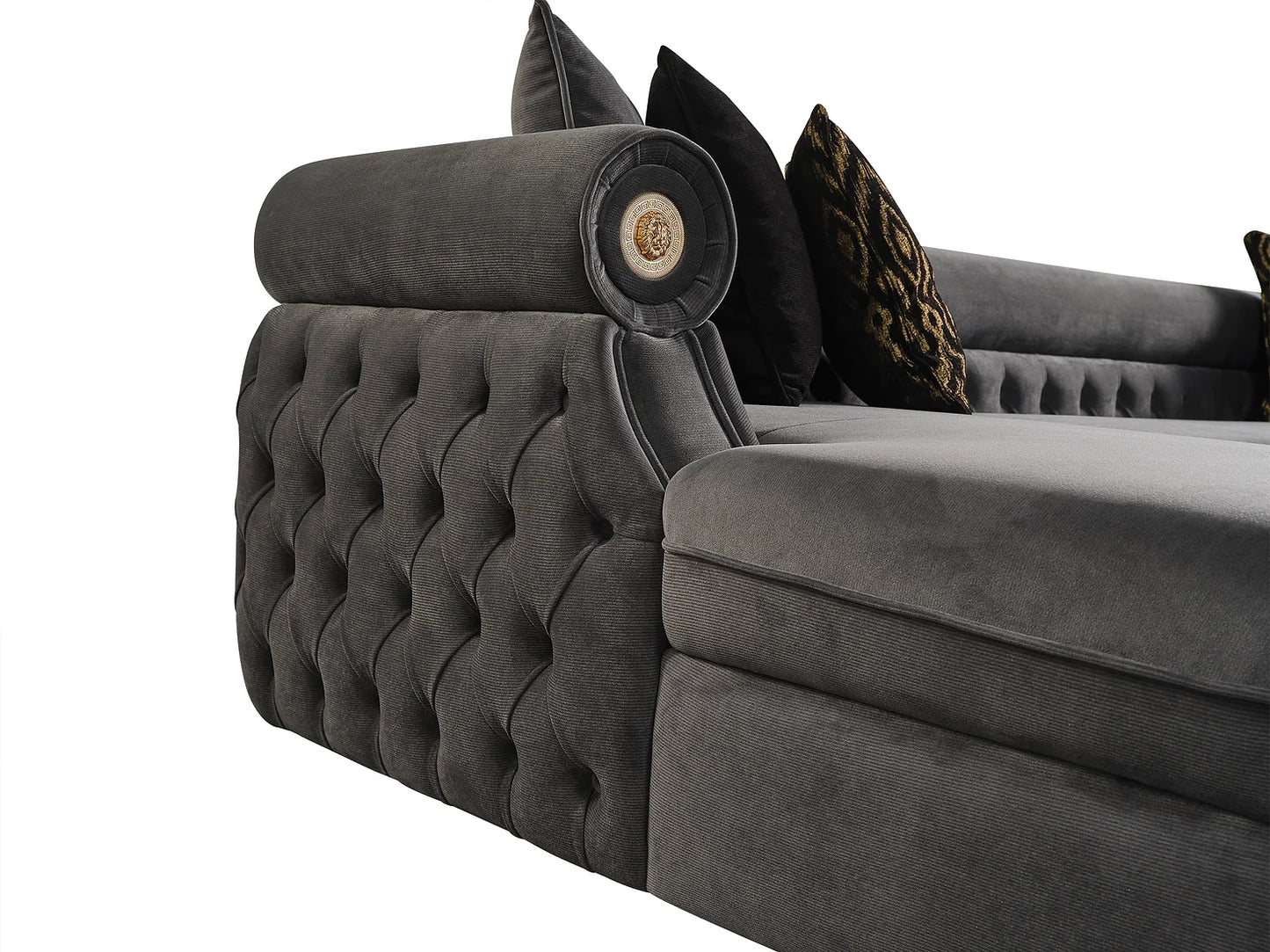 Brooklyn Grey Double Chaise Sectional