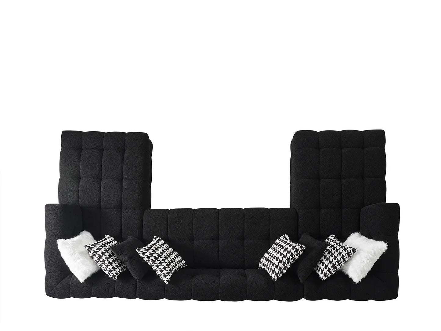 Florida Black Double Chaise Sectional