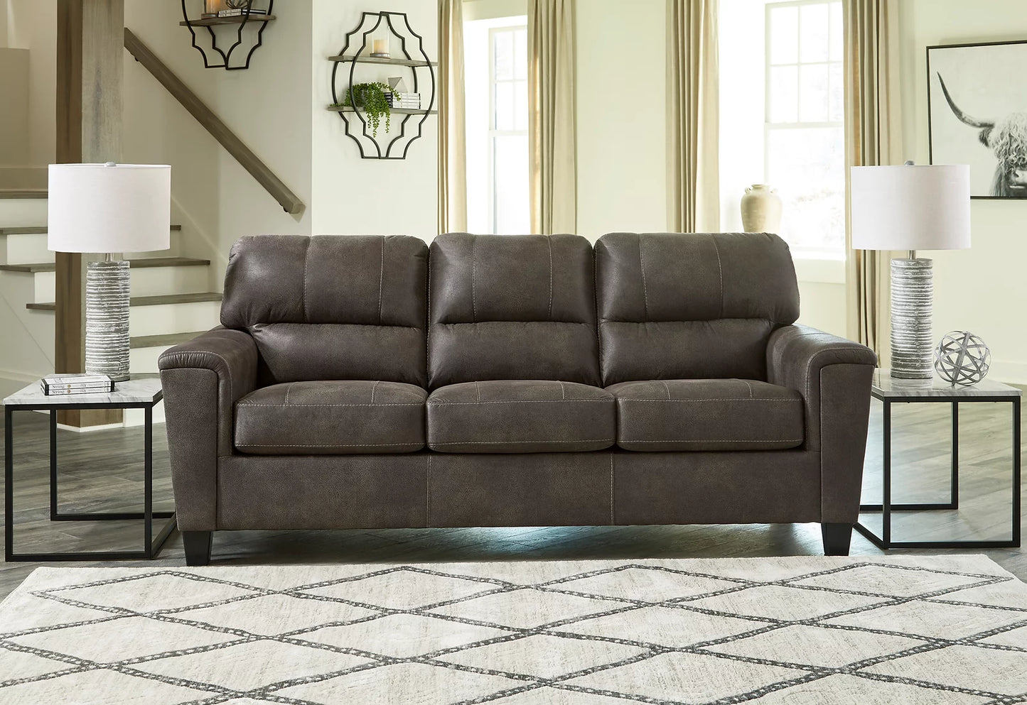 Navi Smoke Sofa and Loveseat 94002