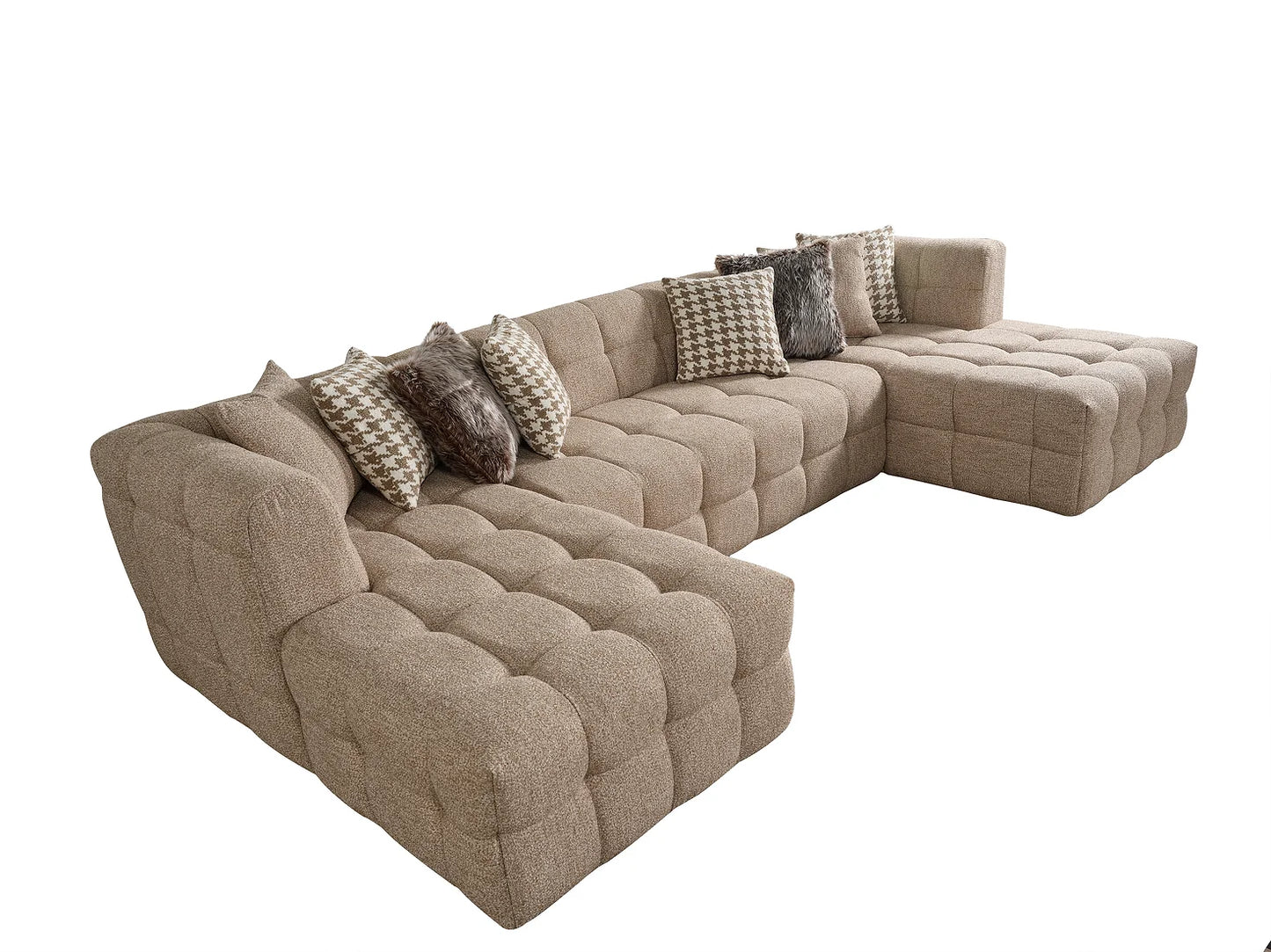 Florida Brown Double Chaise Sectional