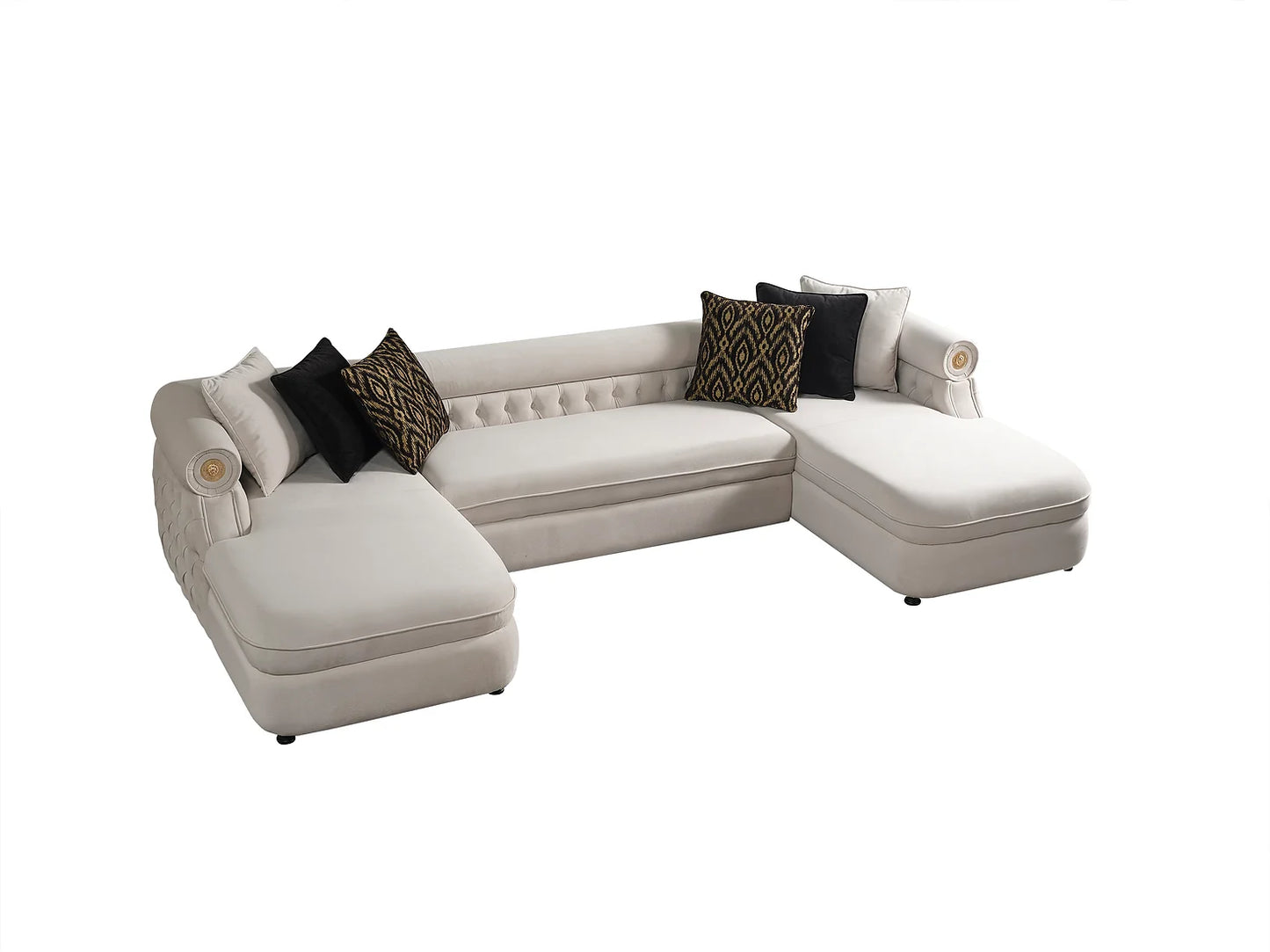 Brooklyn Cream Double Chaise Sectional