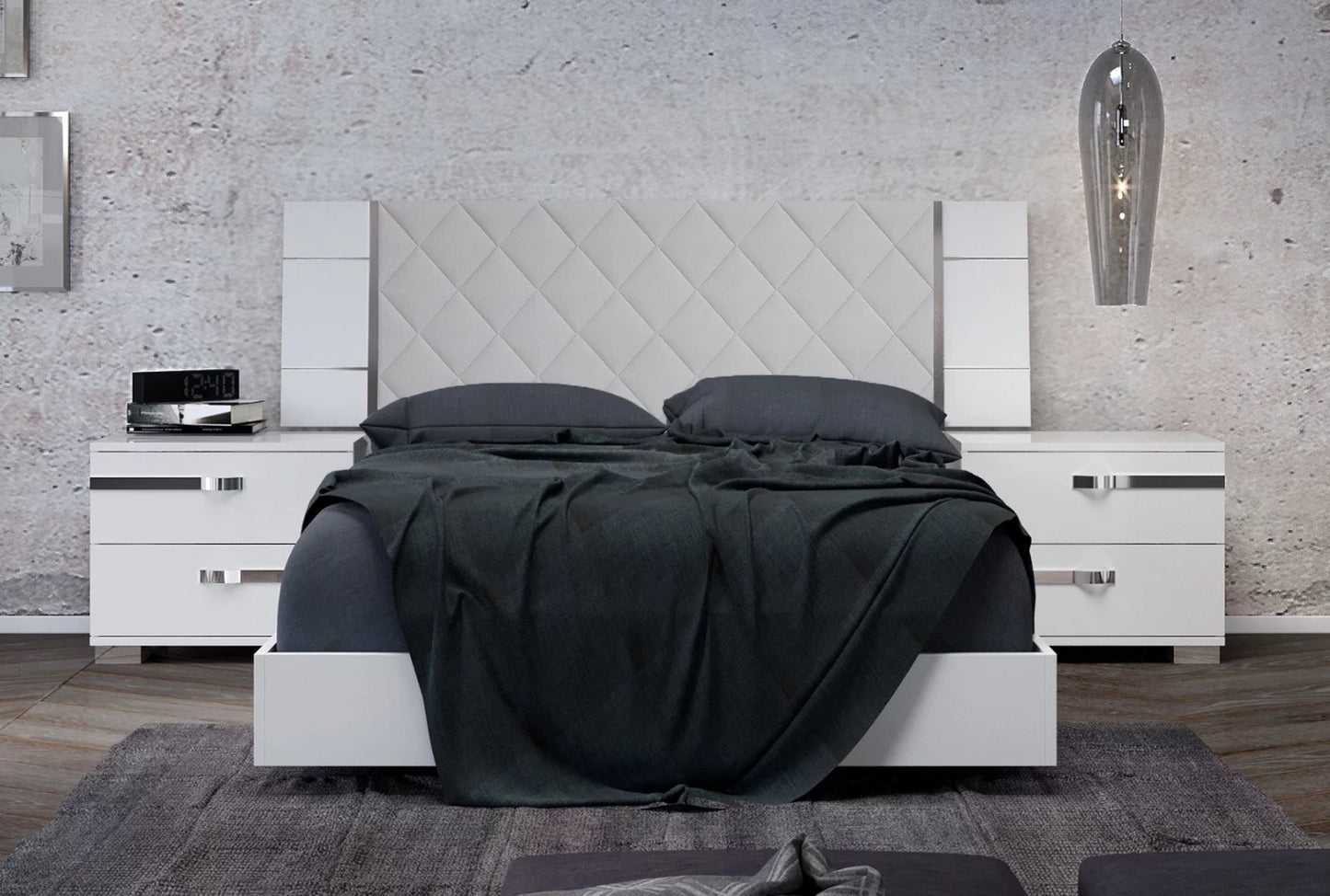 Dream Rombi Collection White Italian Bedroom Set