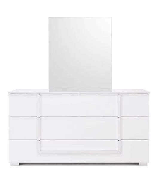 Antonella Collection White LED Italian Bedroom Set