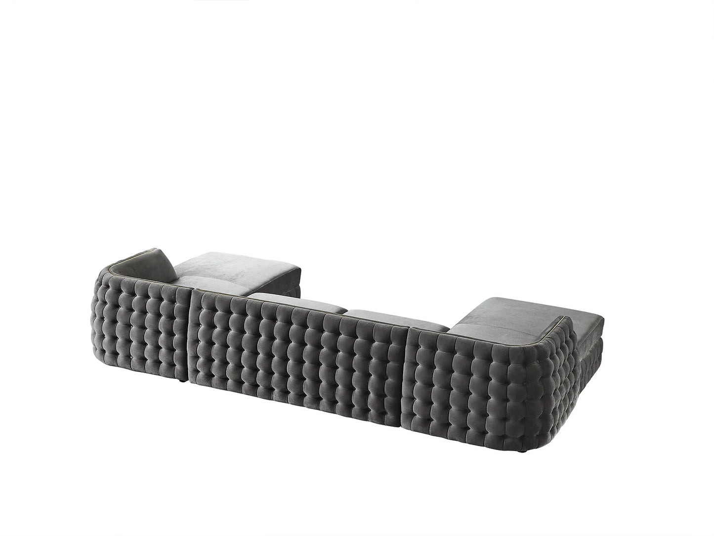 Sicilya Grey Double Chaise Sectional