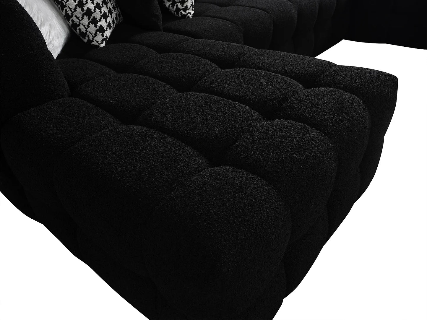 Florida Black Double Chaise Sectional