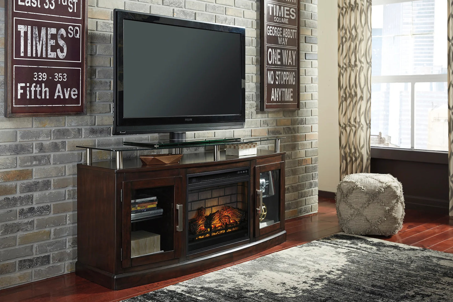 Chanceen Dark Brown 60" TV Stand | W757-48