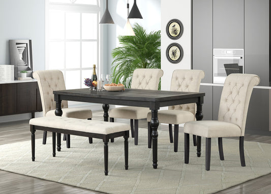 Farah Cream 6pc Dining Room Set