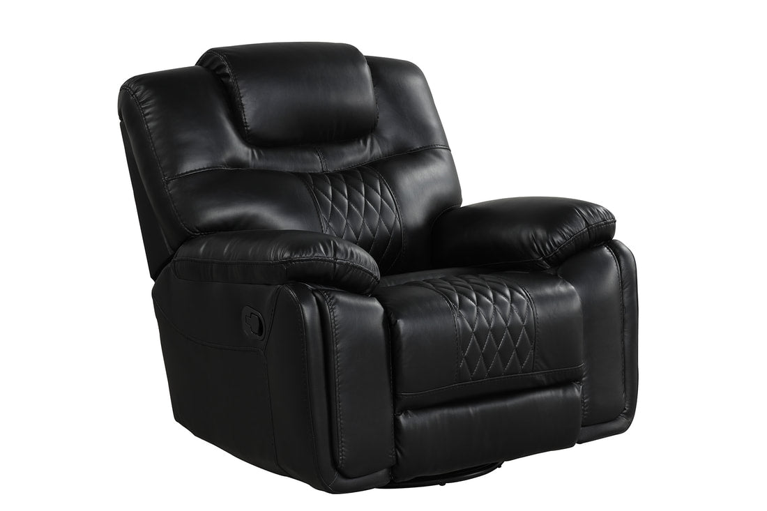 Galveston OVERSIZED Black 3pc Reclining Set