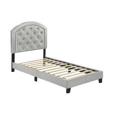 GABY TWIN PLATFORM BED SILVER 5269