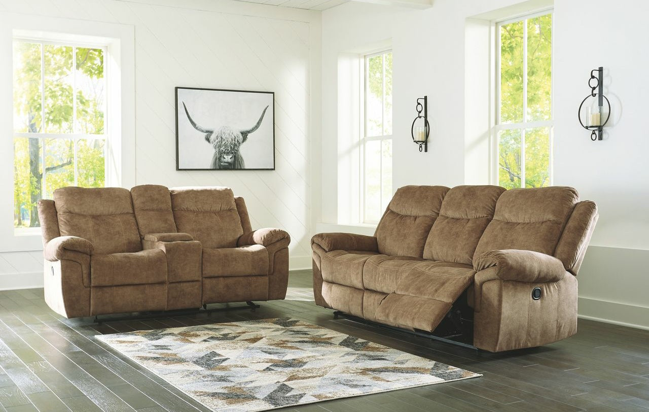 Huddle-Up Nutmeg Reclining Sofa and Loveseat 82304