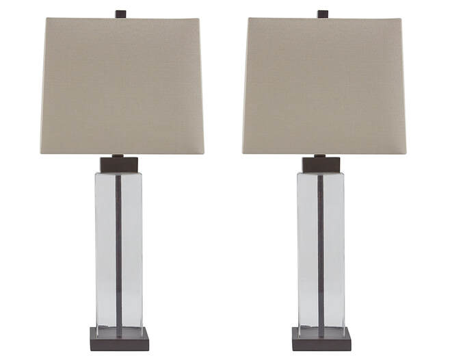 Alvaro Clear/Bronze FinishTable Lamp (2pc Set) L431374